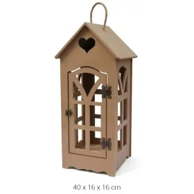 L343 Ahşap Küçük Ev Fener Boyanabilir Obje